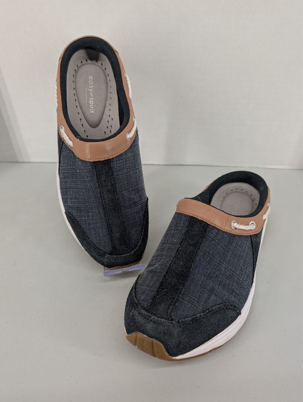 Easy Spirit Travelport Mules Women's Sz 8.5 Navy Slip-On Clogs Shoes 8 1/2